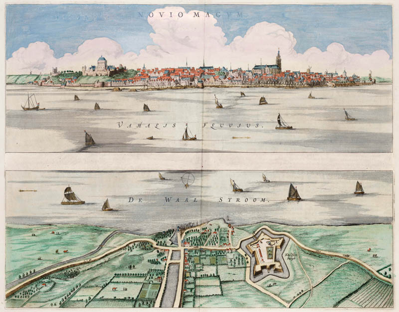 Nijmegen + Fort Knotsenburg 1649 Blaeu